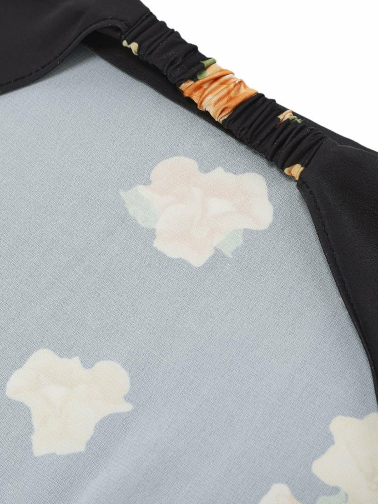 Nana Jacqueline Mara Yellow Floral Black Scarf Black