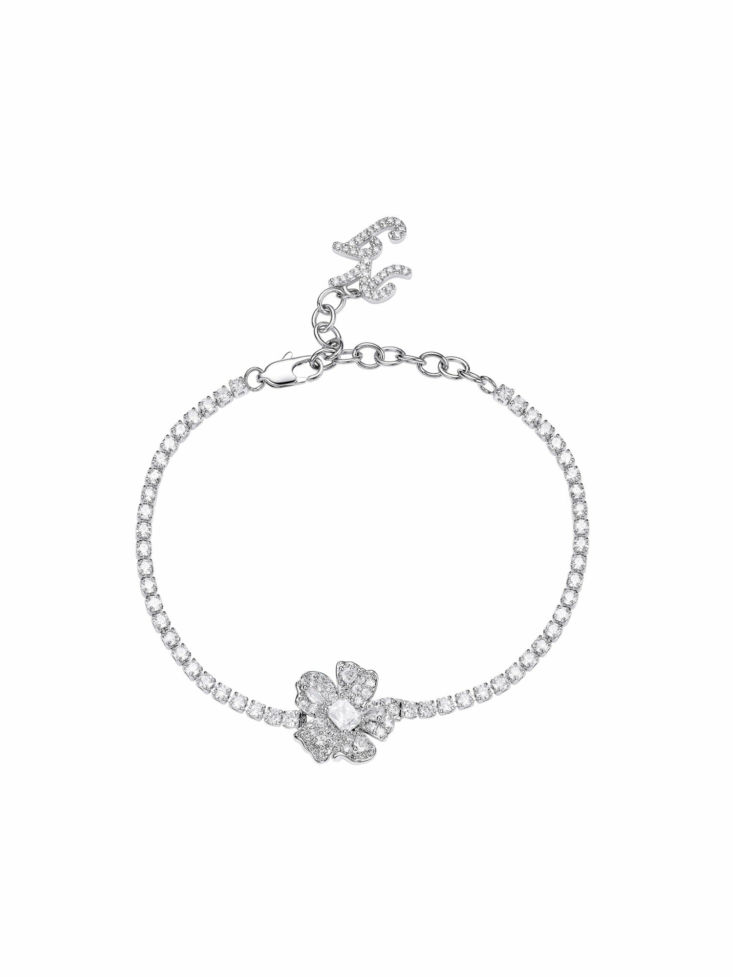 Nana Jacqueline Soleil Floral Crystal White Bracelet White