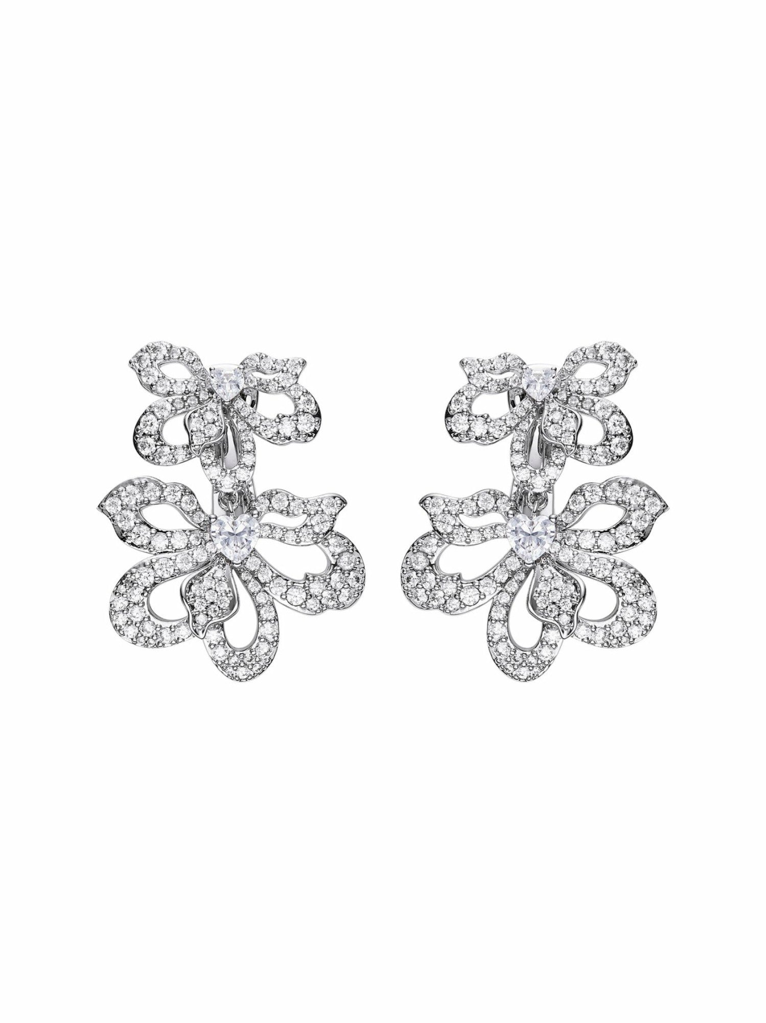 Nana Jacqueline Natalie Earrings: White Earrings for Bridal Shower White