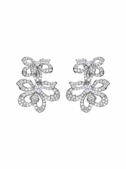 Nana Jacqueline Natalie Earrings: White Earrings for Bridal Shower White