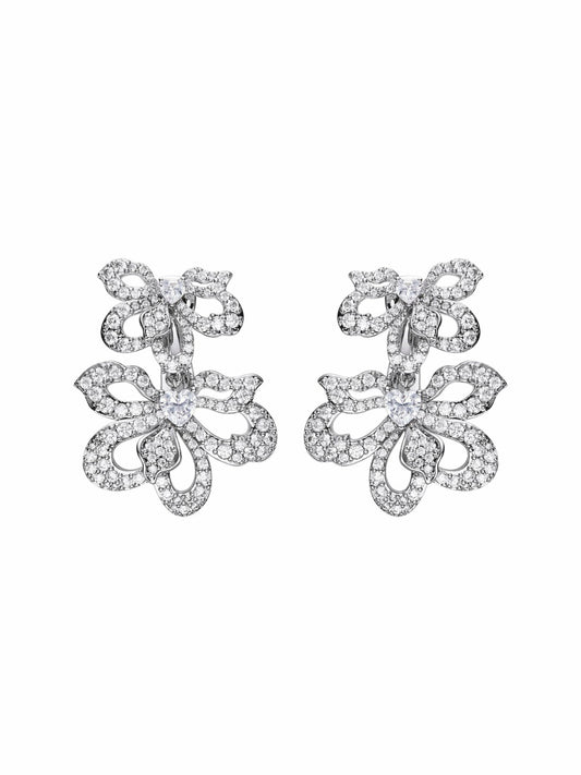 Nana Jacqueline Natalie Earrings: White Earrings for Bridal Shower White