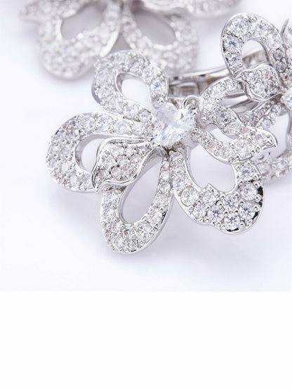 Nana Jacqueline Natalie Earrings: White Earrings for Bridal Shower White