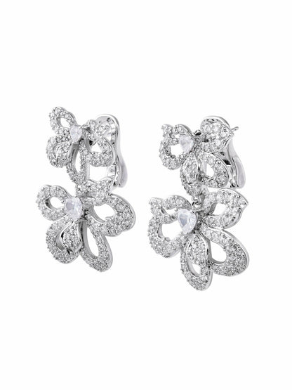 Nana Jacqueline Natalie Earrings: White Earrings for Bridal Shower White