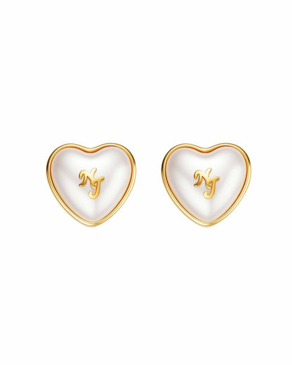 Nana Jacqueline Valencia Earrings: White Pearl Earrings for Bridal Shower White