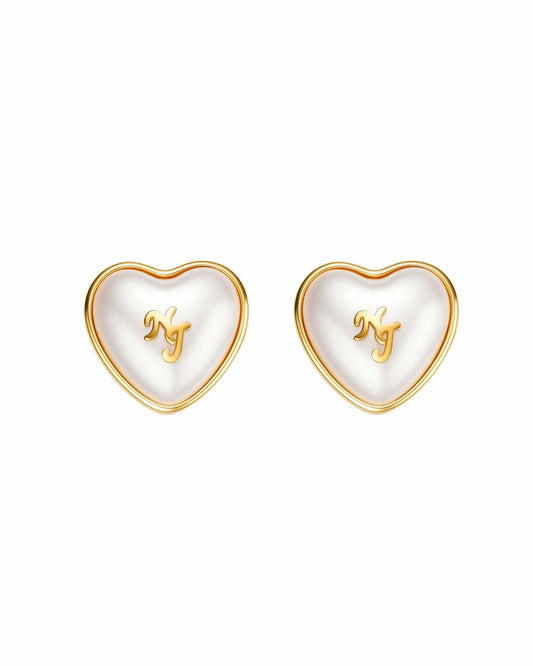 Nana Jacqueline Valencia Earrings: White Pearl Earrings for Bridal Shower White