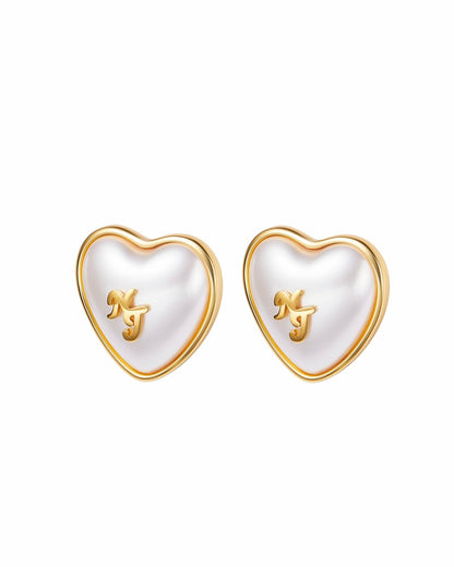 Nana Jacqueline Valencia Earrings: White Pearl Earrings for Bridal Shower White