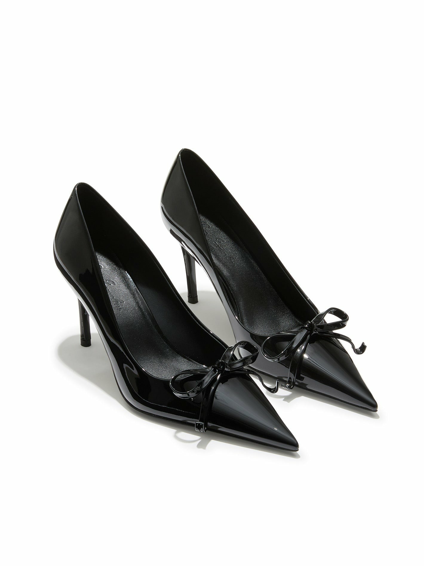 Nana Jacqueline Audrina Bow Heels: Black Heels for Cocktail Party Black