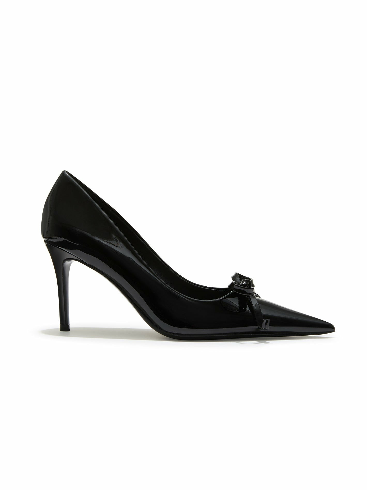 Nana Jacqueline Audrina Bow Heels: Black Heels for Cocktail Party Black