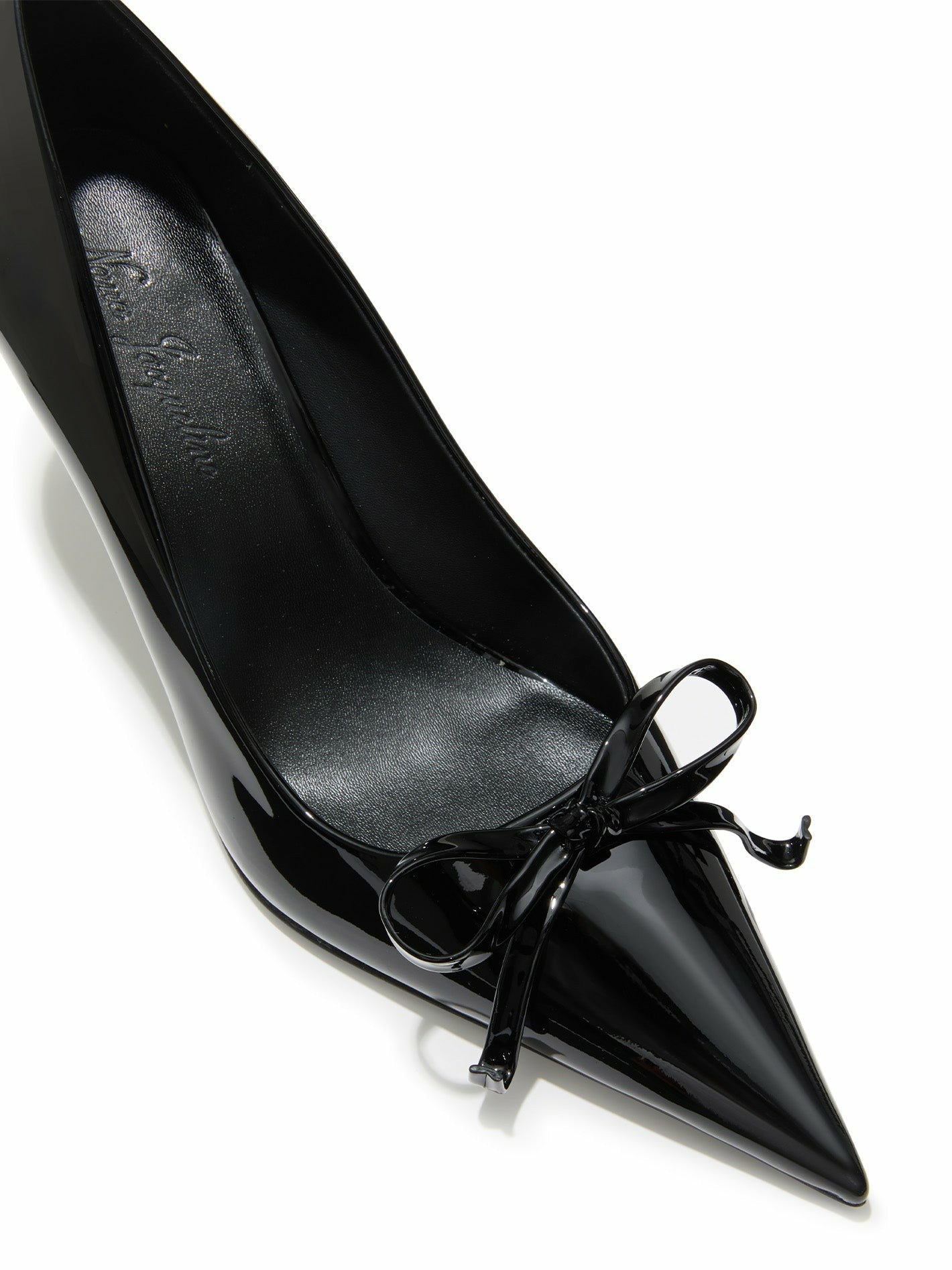 Nana Jacqueline Audrina Bow Heels: Black Heels for Cocktail Party Black