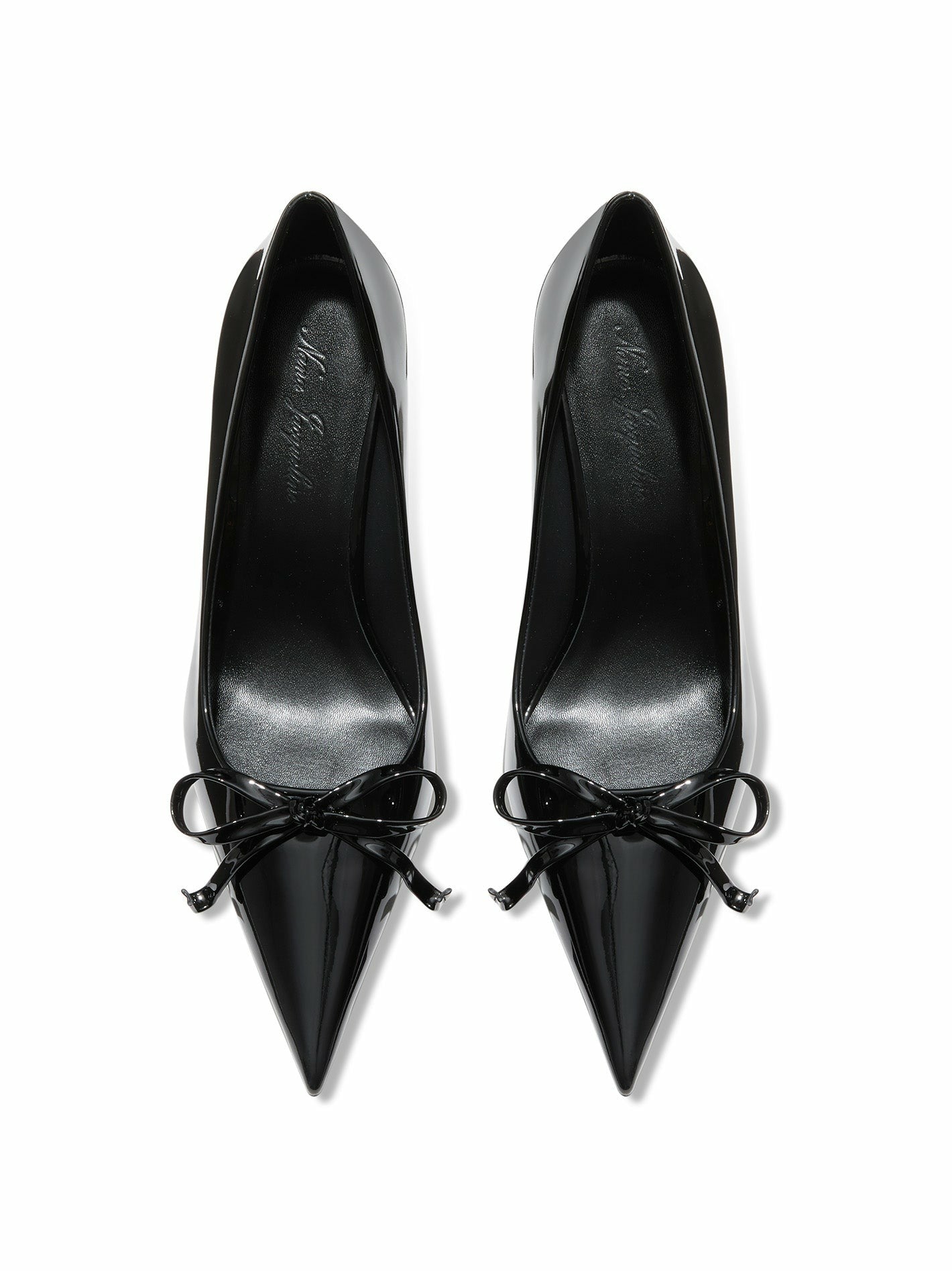 Nana Jacqueline Audrina Bow Heels: Black Heels for Cocktail Party Black