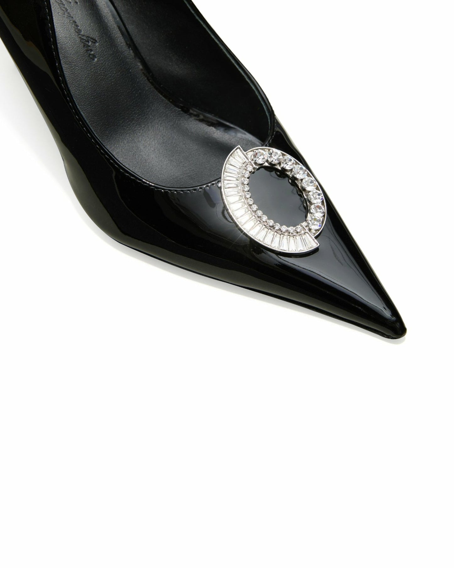 Nana Jacqueline Harper Patent Leather Heels: Black Heels for Cocktail Party Black