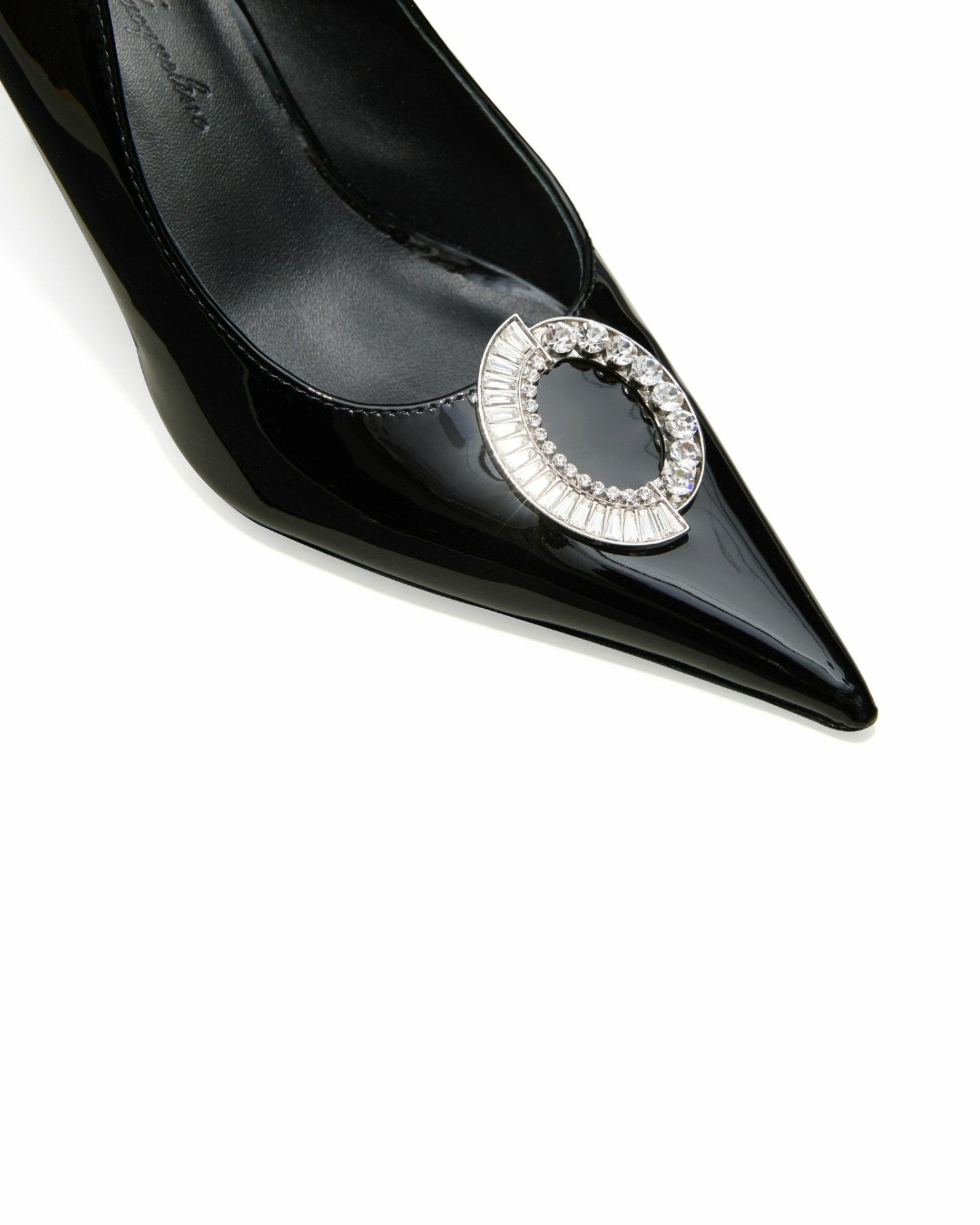 Nana Jacqueline Harper Patent Leather Heels: Black Heels for Cocktail Party Black