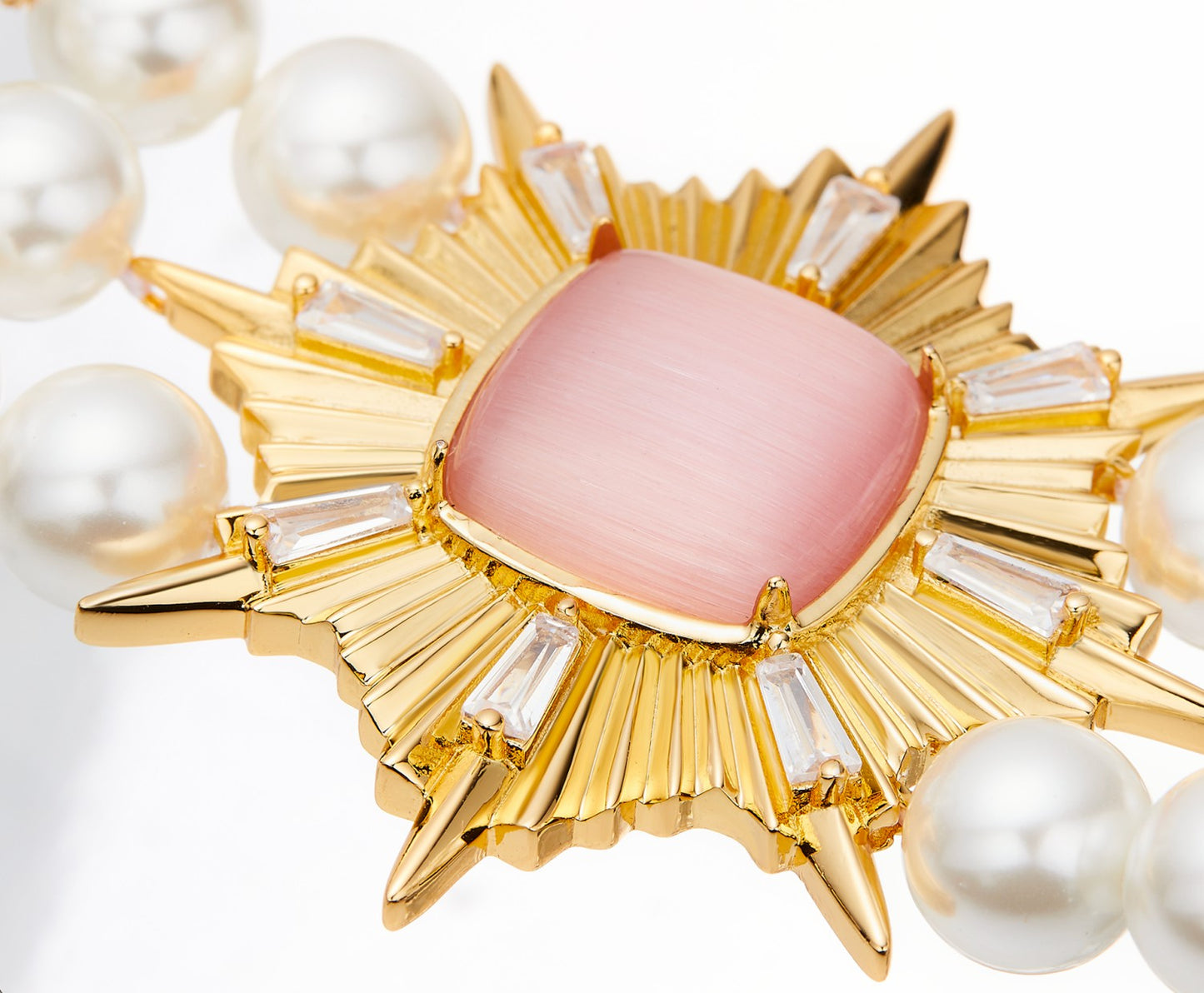 Nana Jacqueline Felicty Pearl Bracelet: White Pearl Bracelet for Bridal Shower Pink