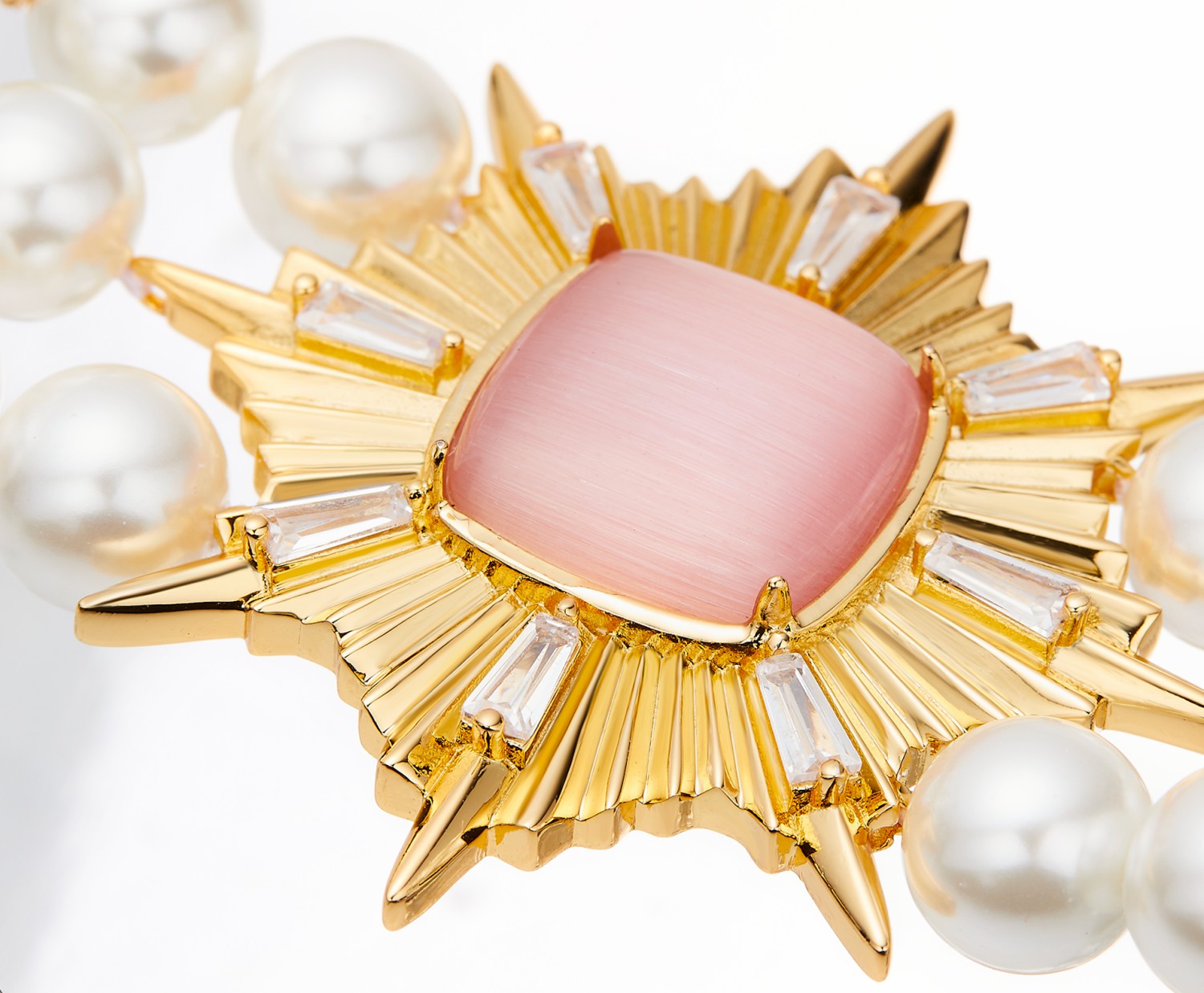 Nana Jacqueline Felicty Pearl Bracelet: White Pearl Bracelet for Bridal Shower Pink