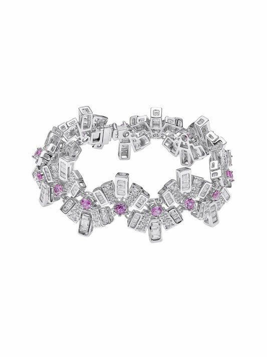 Nana Jacqueline Claira Bracelet: Pink Bracelet for Cocktail Party Pink