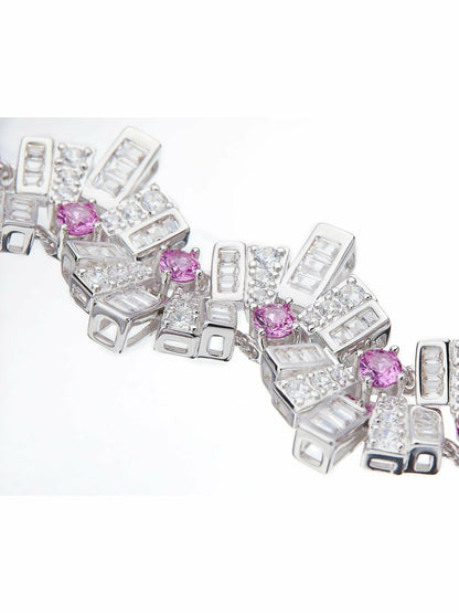 Nana Jacqueline Claira Bracelet: Pink Bracelet for Cocktail Party Pink
