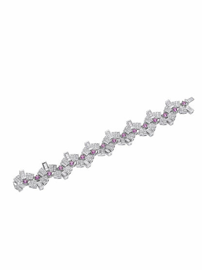 Nana Jacqueline Claira Bracelet: Pink Bracelet for Cocktail Party Pink