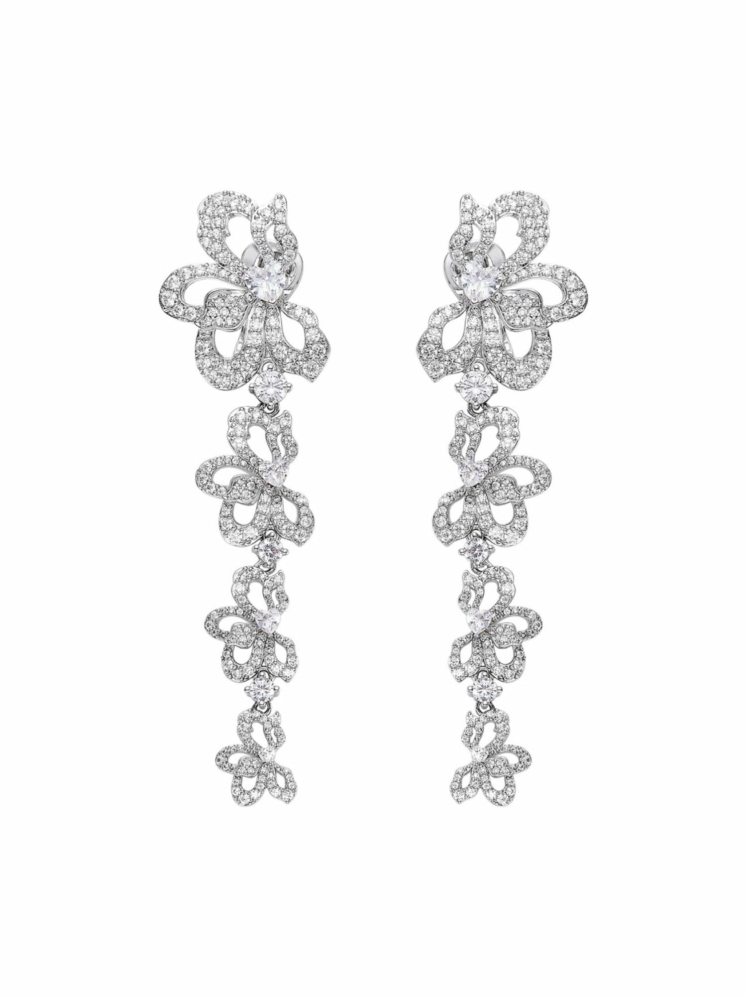 Nana Jacqueline Priscilla Earrings: White Earrings for Formal Events White