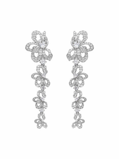 Nana Jacqueline Priscilla Earrings: White Earrings for Formal Events White