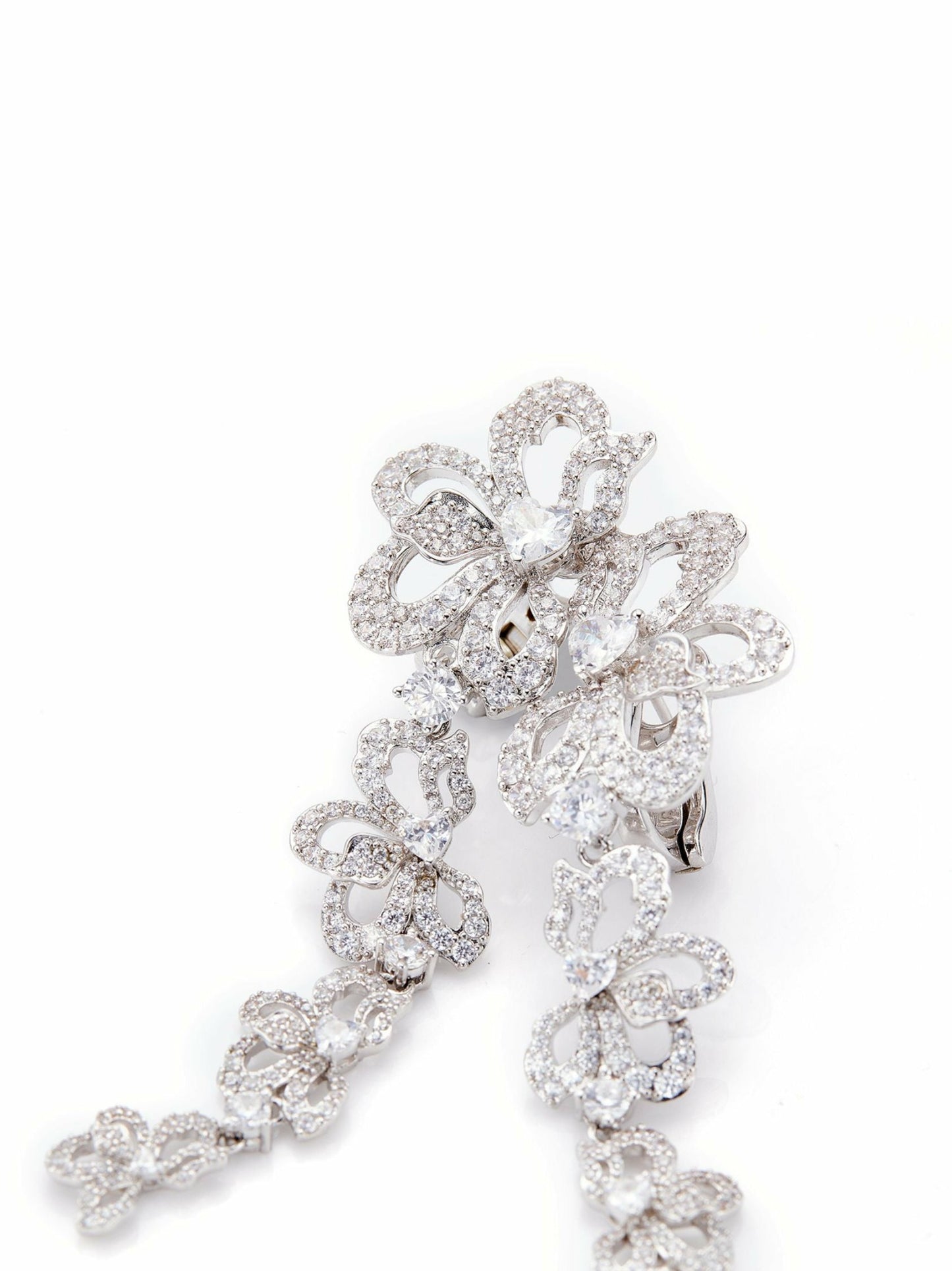 Nana Jacqueline Priscilla Earrings: White Earrings for Formal Events White