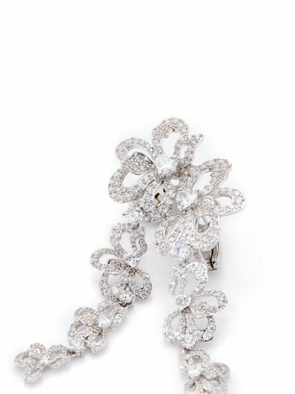 Nana Jacqueline Priscilla Earrings: White Earrings for Formal Events White