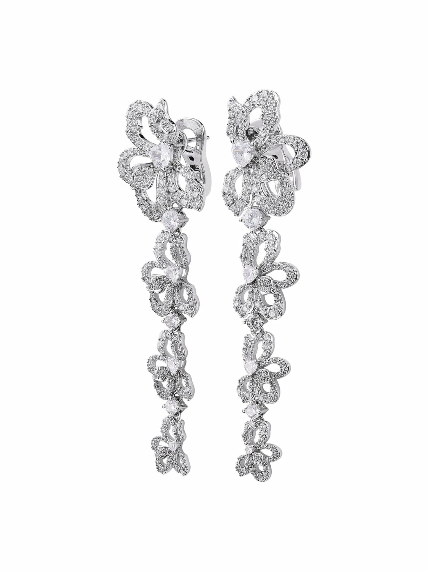 Nana Jacqueline Priscilla Earrings: White Earrings for Formal Events White