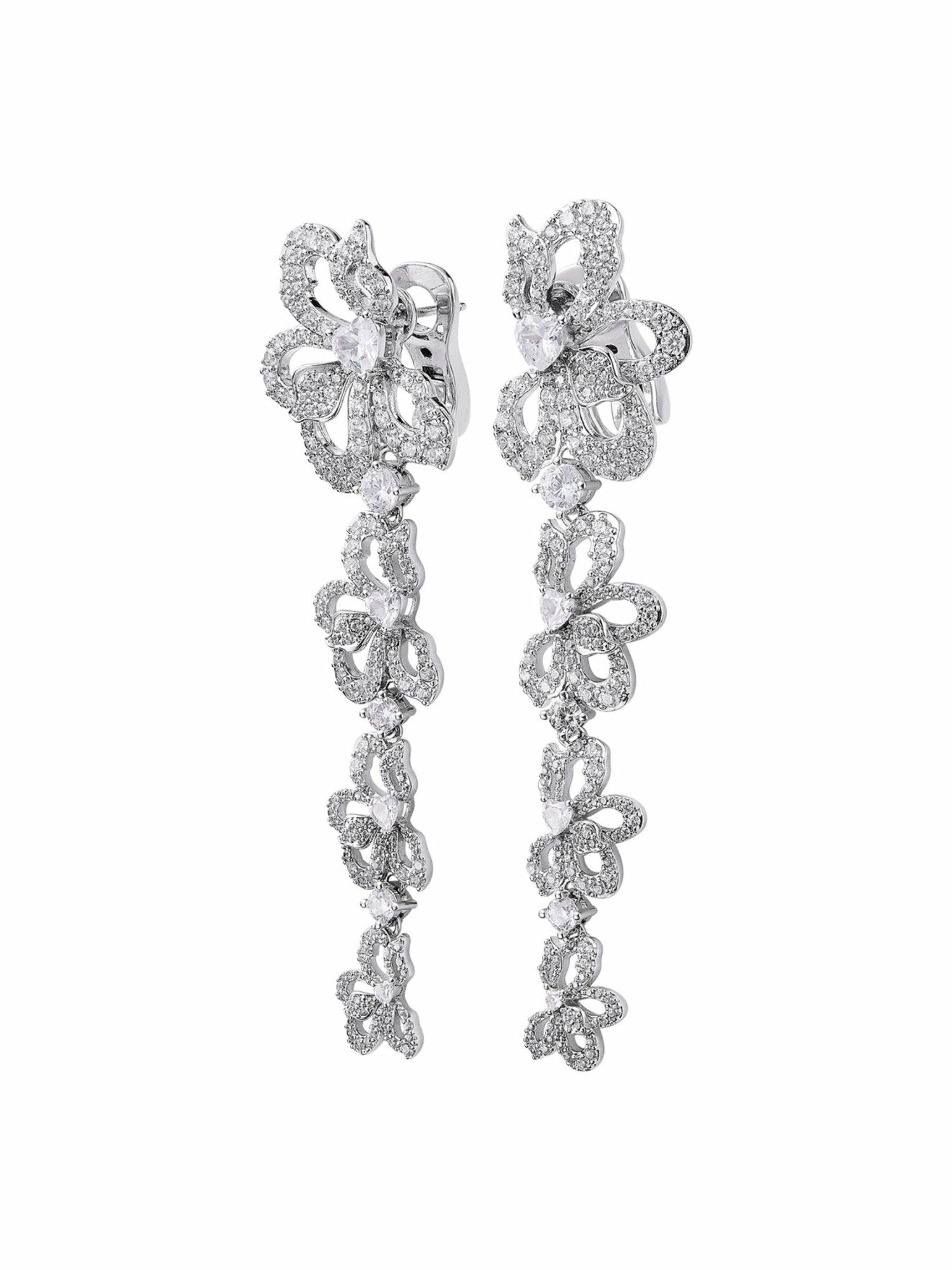 Nana Jacqueline Priscilla Earrings: White Earrings for Formal Events White