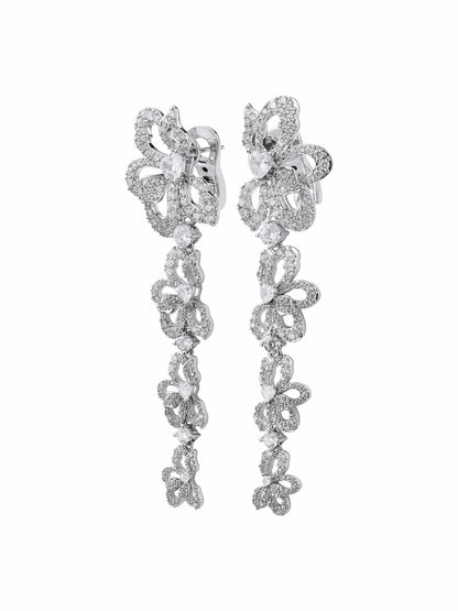 Nana Jacqueline Priscilla Earrings: White Earrings for Formal Events White