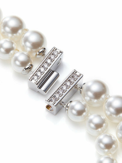 Nana Jacqueline Marisa Necklace: White Pearl Necklace for Bridal Shower White