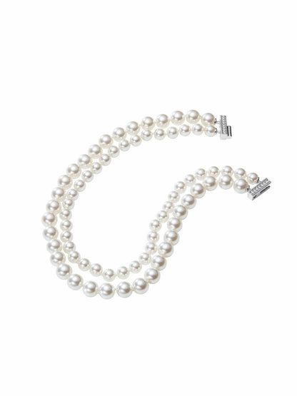 Nana Jacqueline Marisa Necklace: White Pearl Necklace for Bridal Shower White