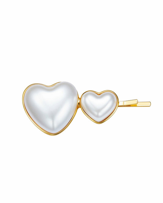 Nana Jacqueline Valencia Hair Clip: Gold Hair Clip for Date Night White