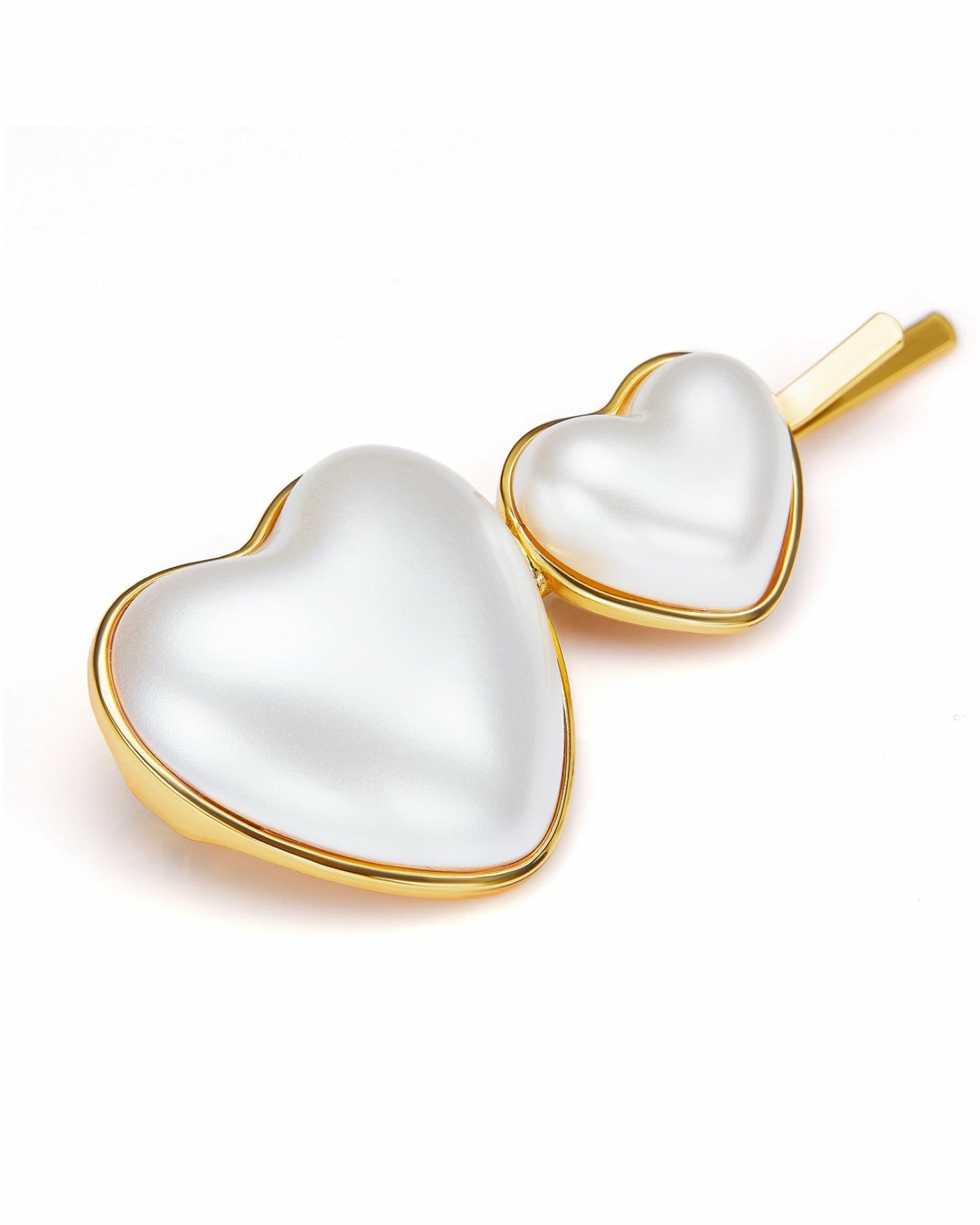 Nana Jacqueline Valencia Hair Clip: Gold Hair Clip for Date Night White