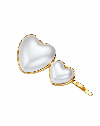 Nana Jacqueline Valencia Hair Clip: Gold Hair Clip for Date Night White