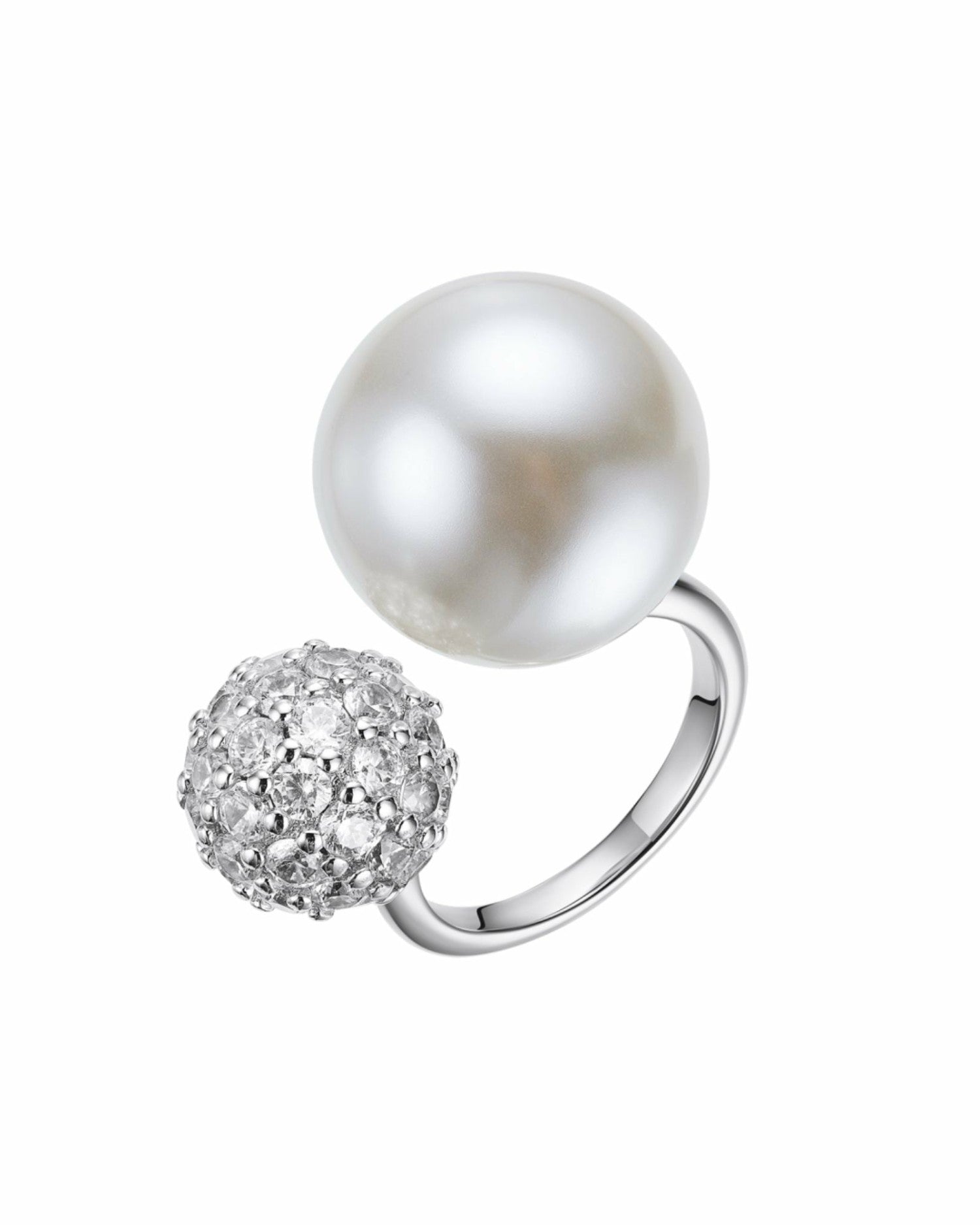 Nana Jacqueline Evie Pearl Ring: White Pearl Ring for Bridal Shower White