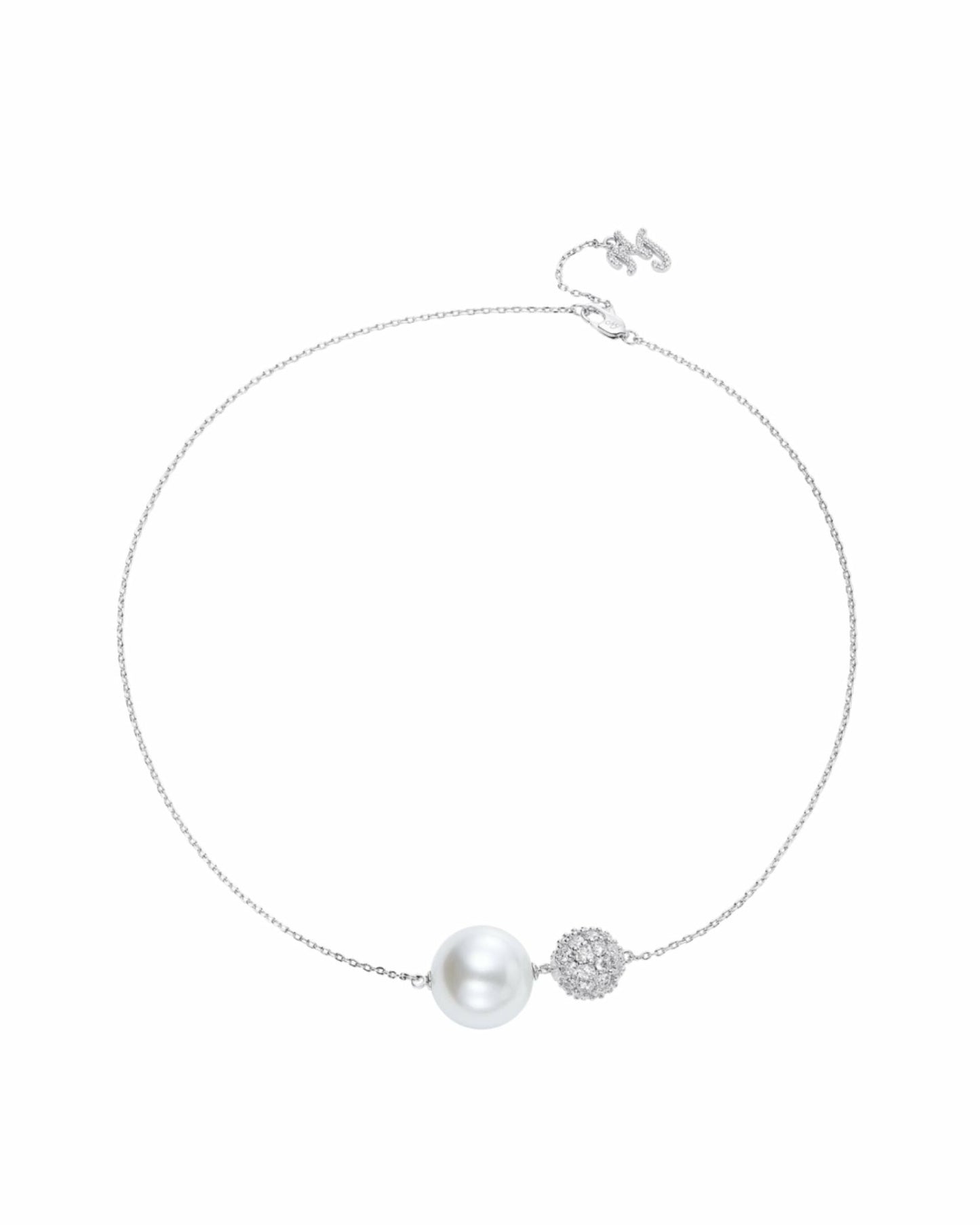 Nana Jacqueline Evie Pearl Necklace: White Necklace for Bridal Shower White