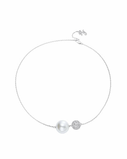 Nana Jacqueline Evie Pearl Necklace: White Necklace for Bridal Shower White