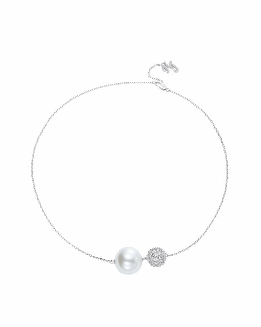 Nana Jacqueline Evie Pearl Necklace: White Necklace for Bridal Shower White