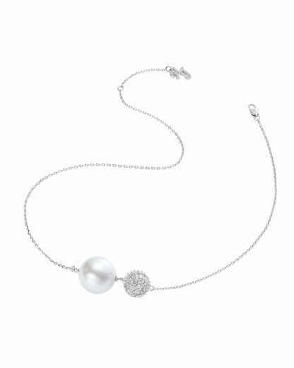 Nana Jacqueline Evie Pearl Necklace: White Necklace for Bridal Shower White