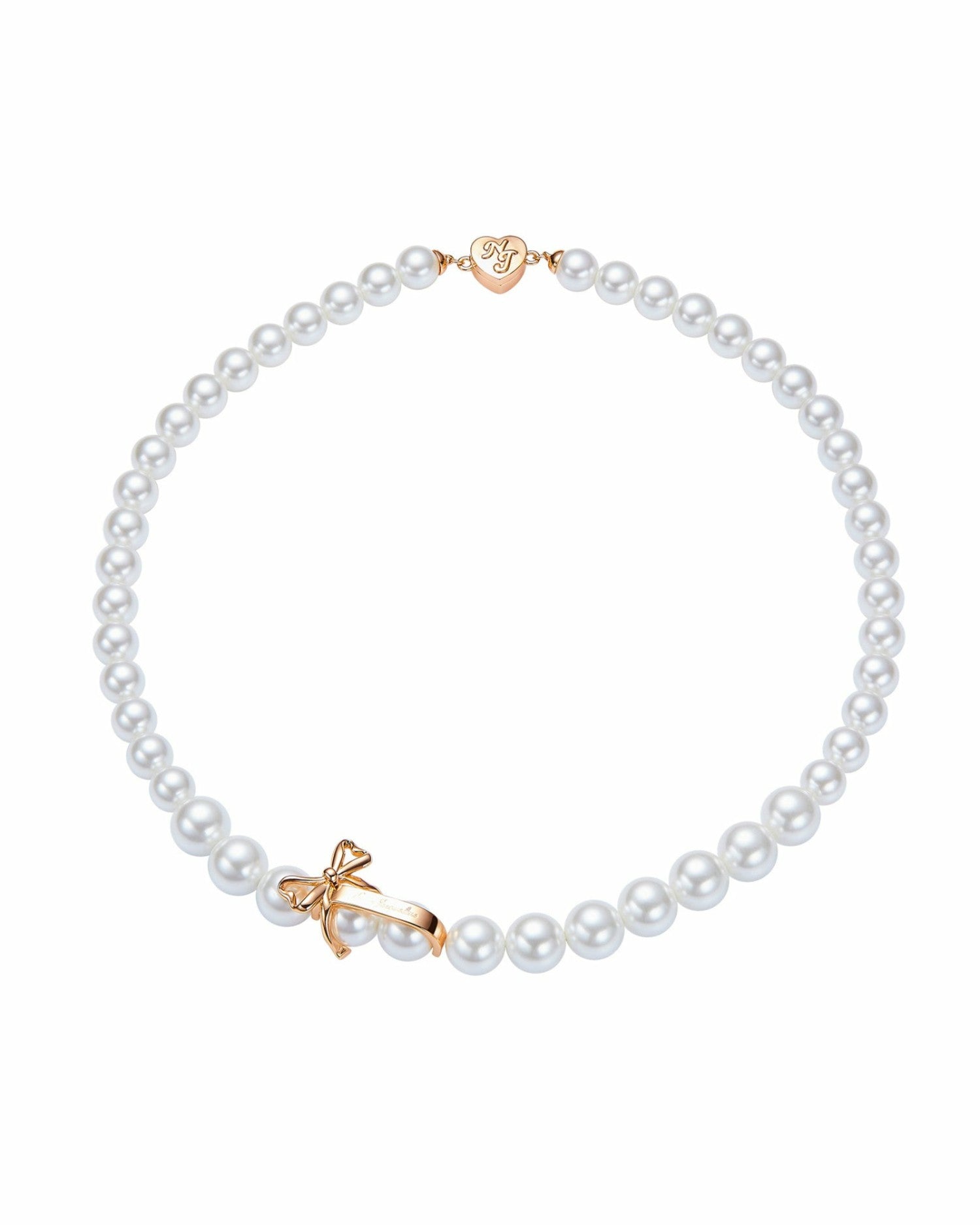 Nana Jacqueline Julisa Necklace: White Pearl Necklace for Bridal Shower White
