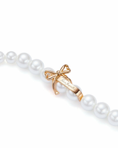 Nana Jacqueline Julisa Necklace: White Pearl Necklace for Bridal Shower White