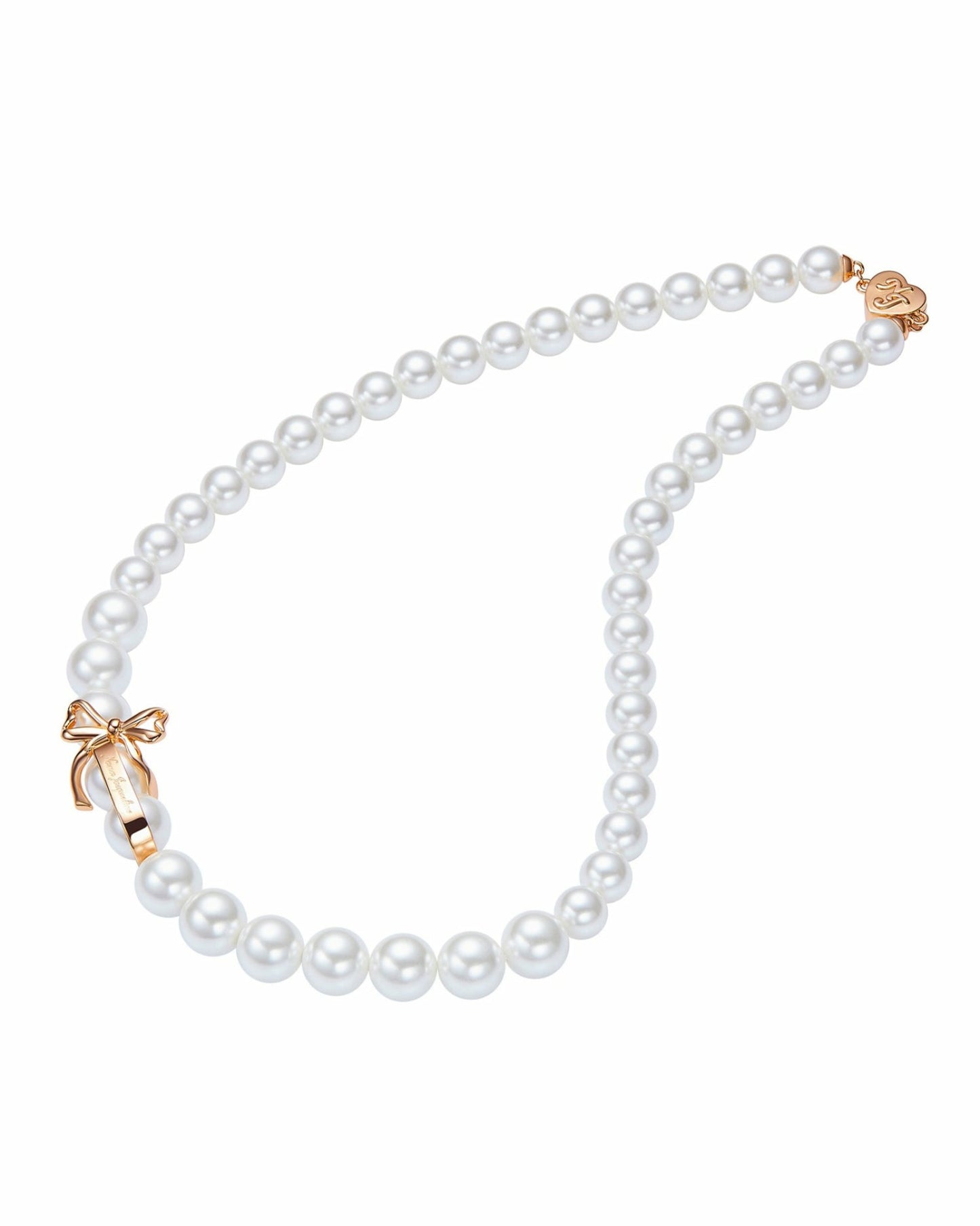 Nana Jacqueline Julisa Necklace: White Pearl Necklace for Bridal Shower White