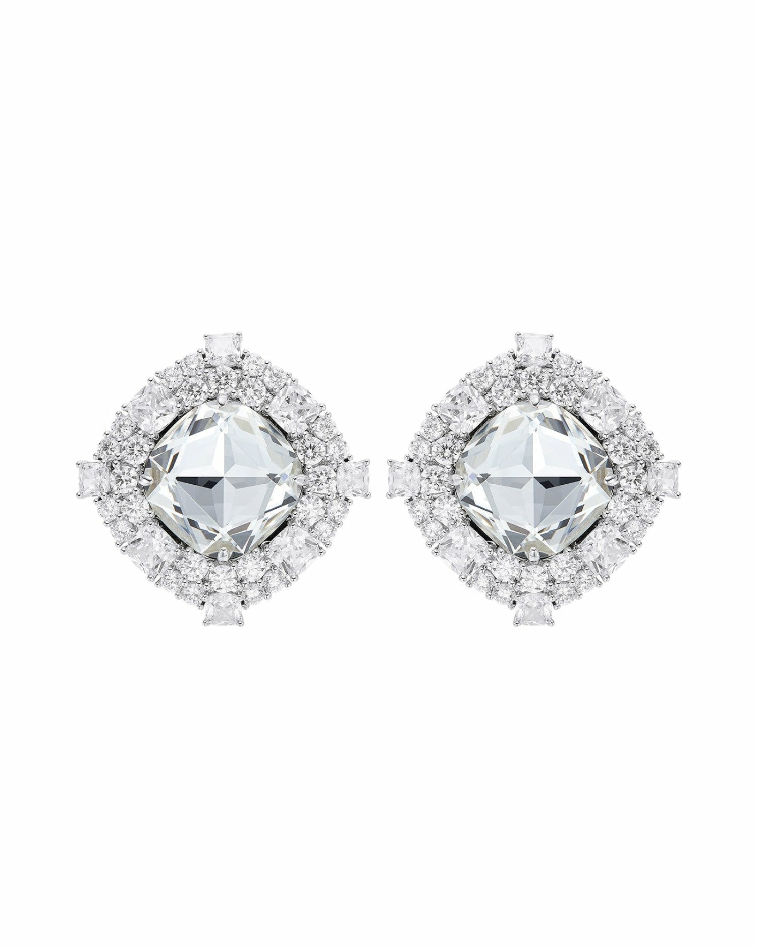 Nana Jacqueline Zephina Earrings: Silver Earrings for Formal Events Silver