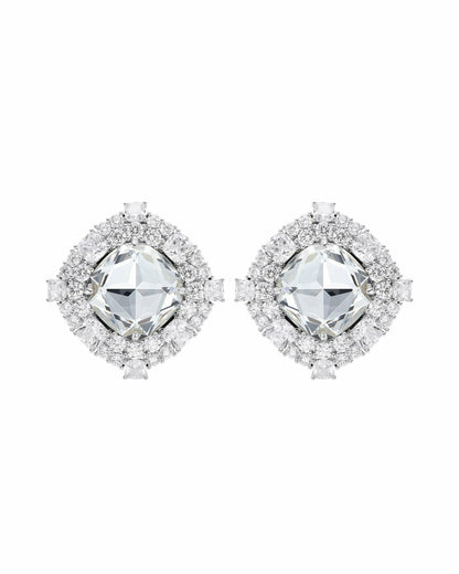 Nana Jacqueline Zephina Earrings: Silver Earrings for Formal Events Silver