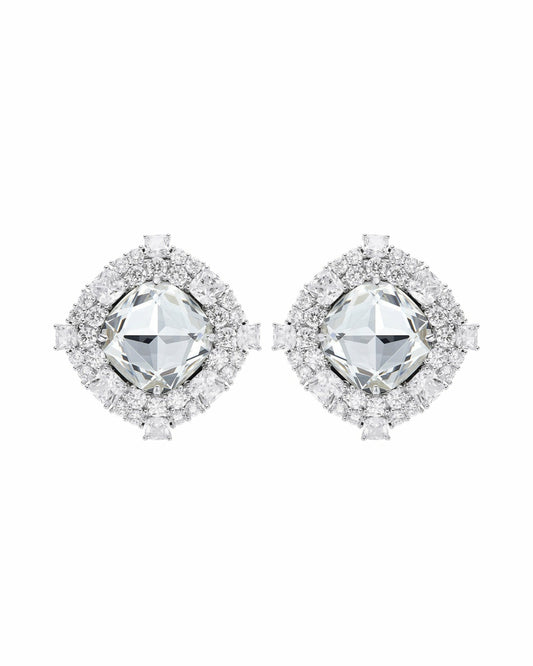 Nana Jacqueline Zephina Earrings: Silver Earrings for Formal Events Silver