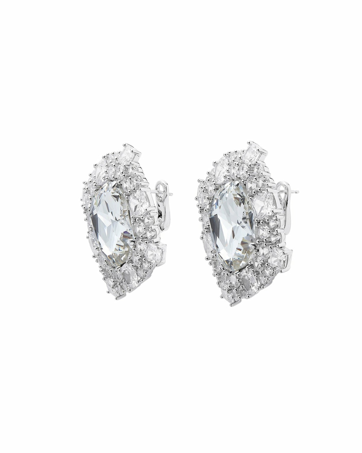 Nana Jacqueline Zephina Earrings: Silver Earrings for Formal Events Silver