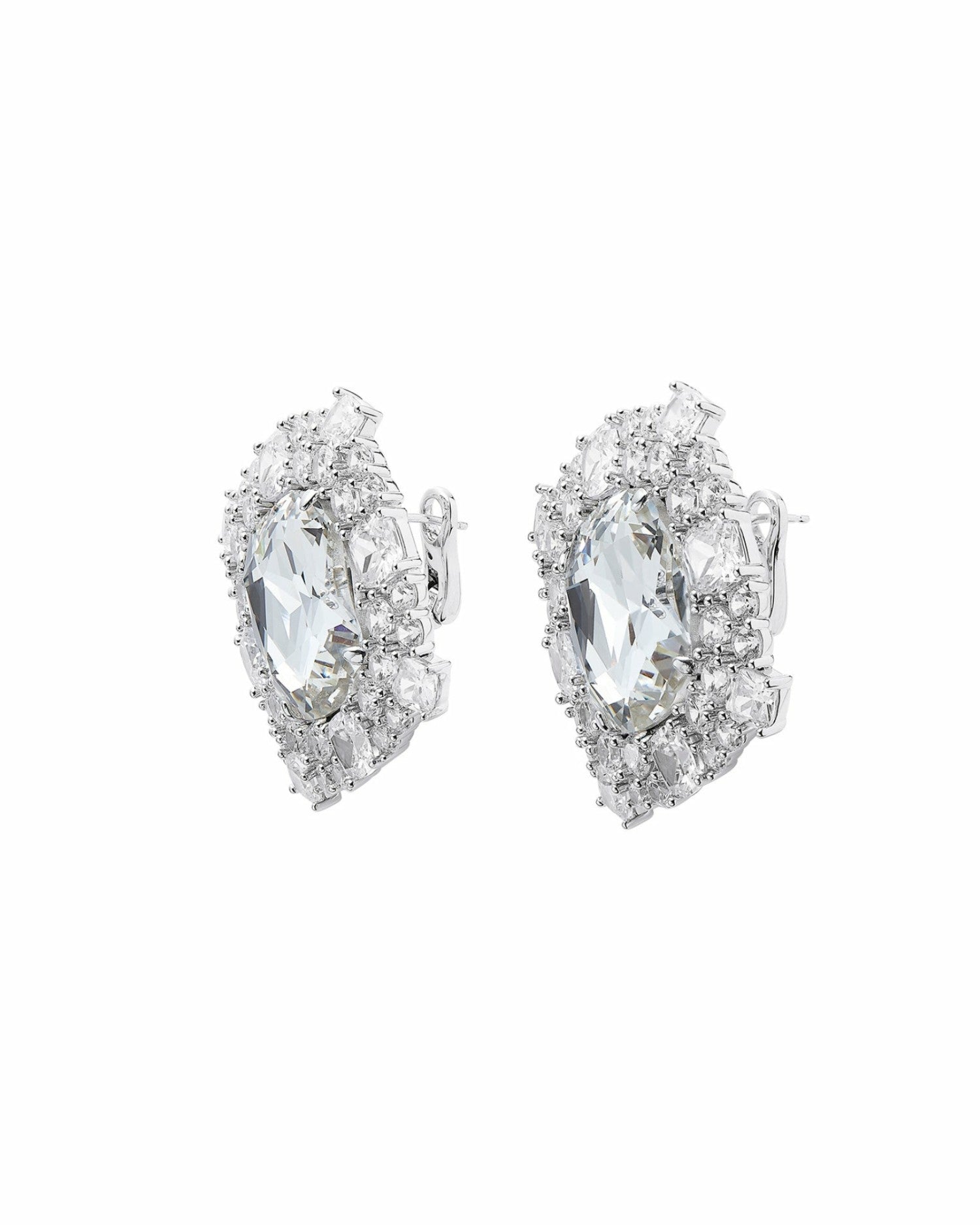 Nana Jacqueline Zephina Earrings: Silver Earrings for Formal Events Silver