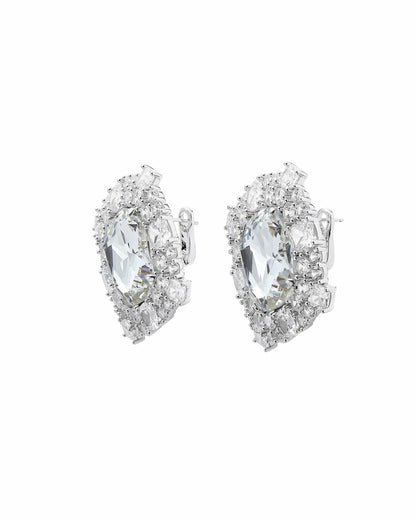 Nana Jacqueline Zephina Earrings: Silver Earrings for Formal Events Silver