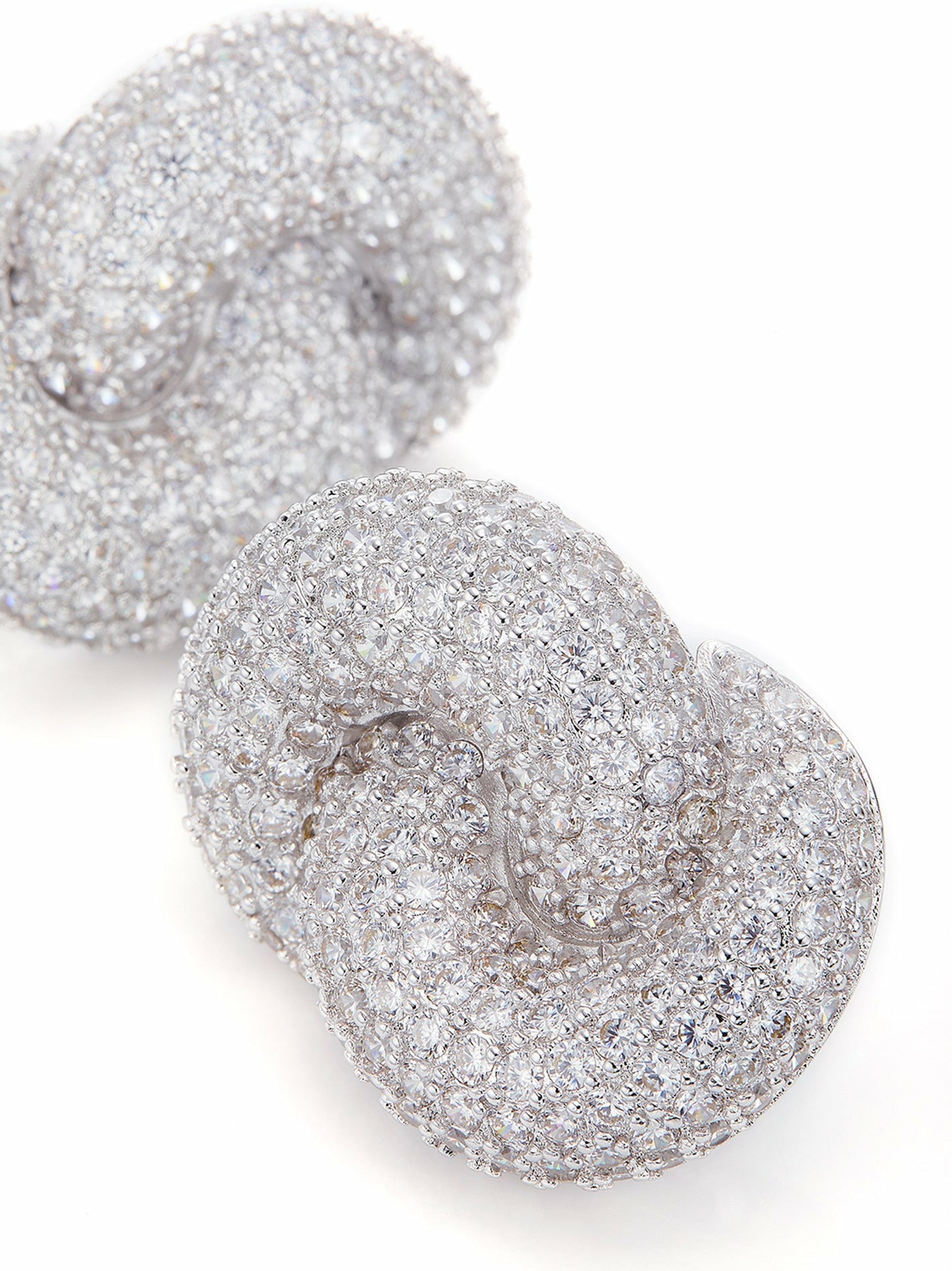 Nana Jacqueline Mia Earrings: White Earrings for Cocktail Party White