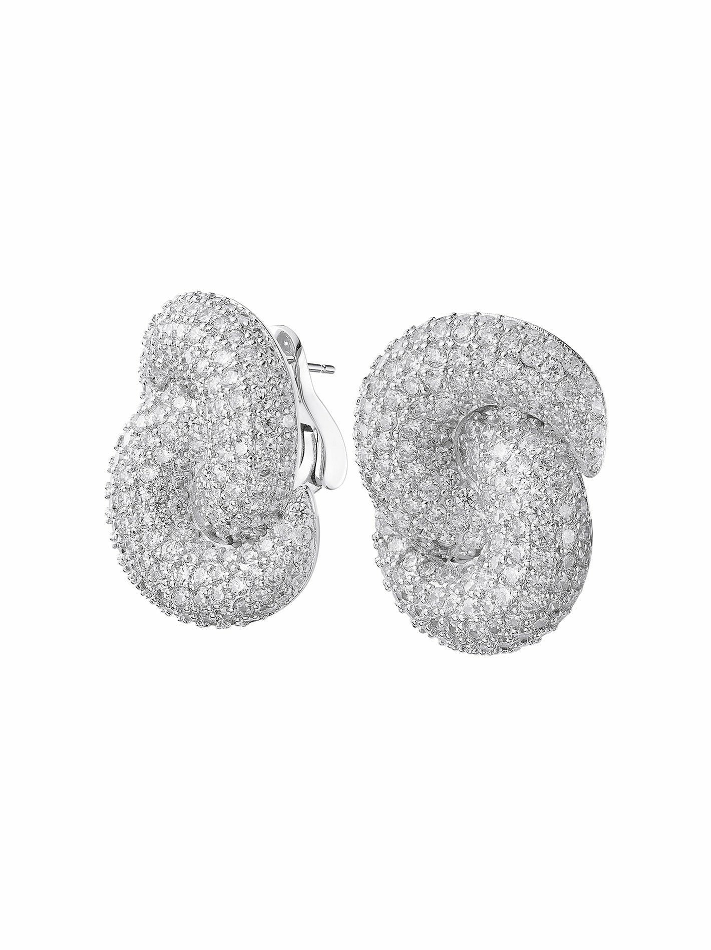 Nana Jacqueline Mia Earrings: White Earrings for Cocktail Party White