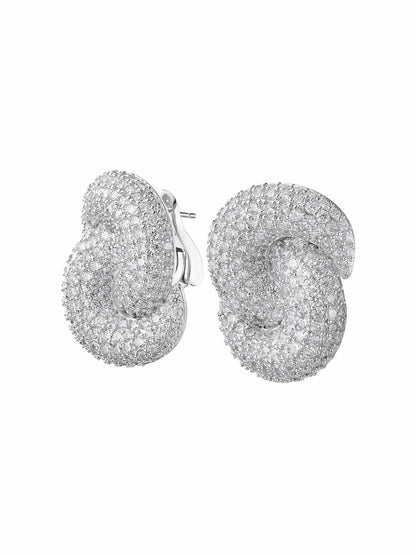 Nana Jacqueline Mia Earrings: White Earrings for Cocktail Party White